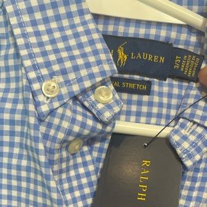 Polo Ralph Lauren, 3t, blue+white, check button down